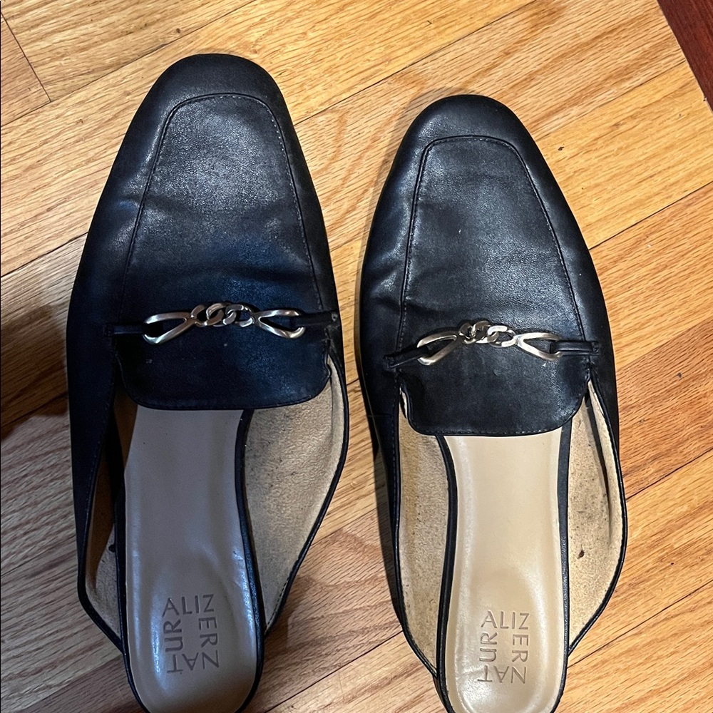 Naturalizer Black Espadrilles with Silver Accent